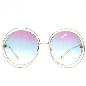 • Chloe two tone round sunglasses •